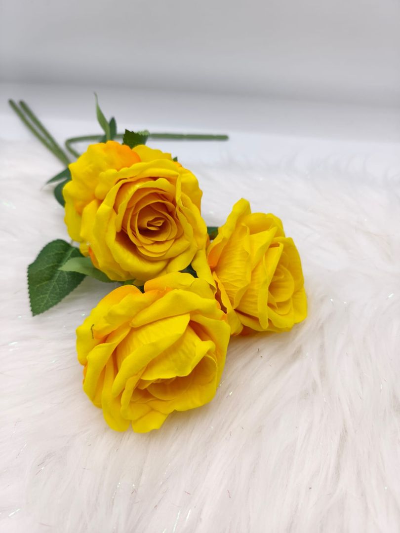 ROSA GAMUZADA INDIVIDUAL AMARILLA RS/063-1