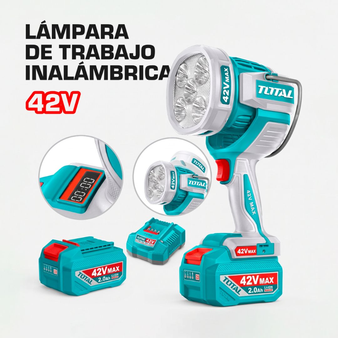 LÁMPARA DE TRABAJO INALÁMBRICA 42V 