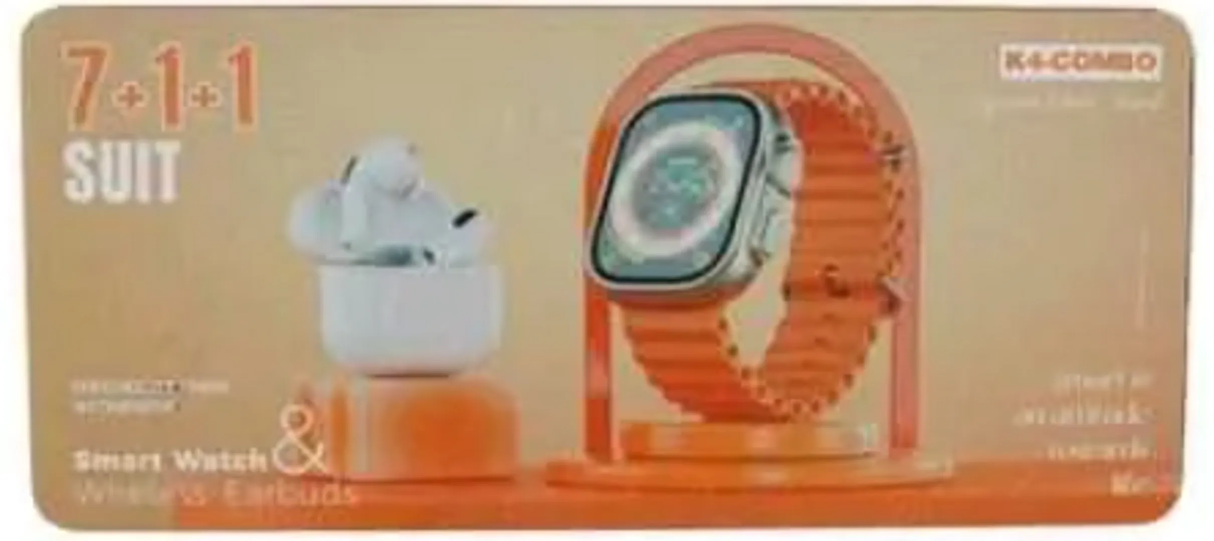 COMBO RELOJ SMART WATCH ULTRA Y AUDIFONOS INALAMBRICOS K4-COMBO