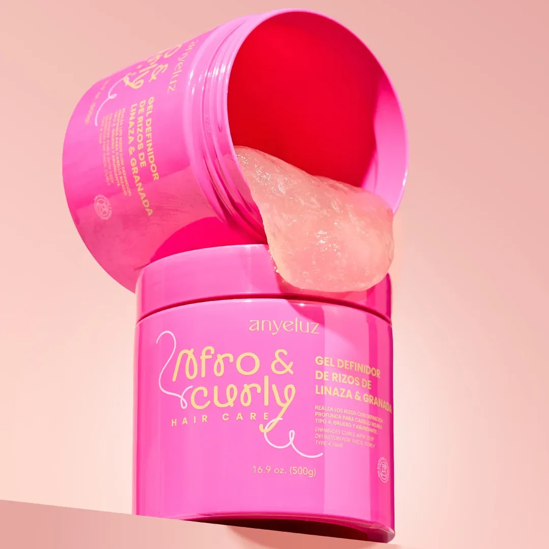 Gel definidor de rizos con linaza y granada 