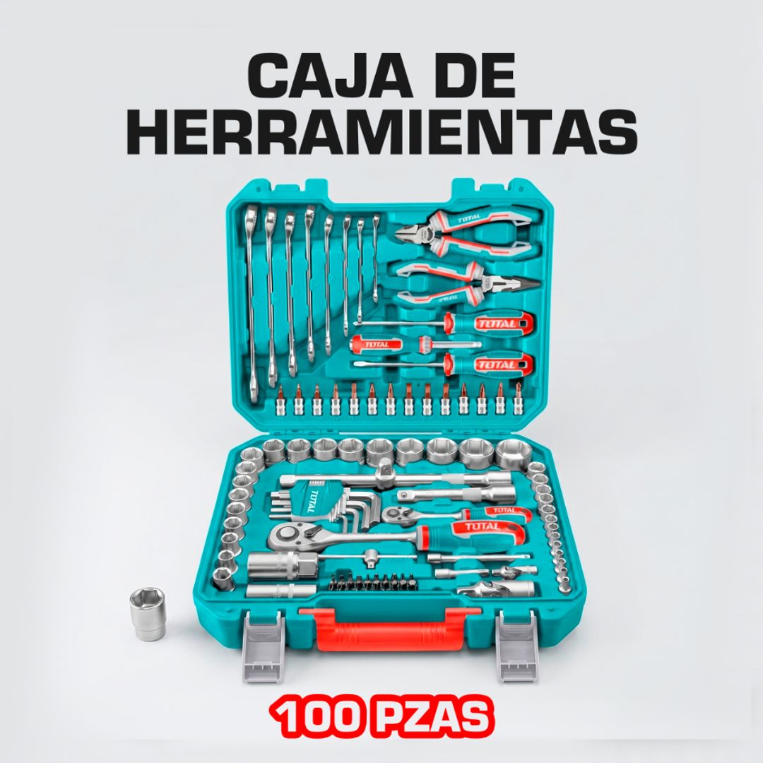 CAJA  DE HERRAMIENTAS DE 100 PIEZAS