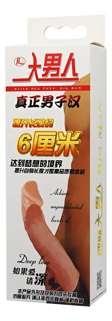 ESTIMULADOR EXTENSOR FUNDA PARA PENE REALISTA MASCULINO SEX