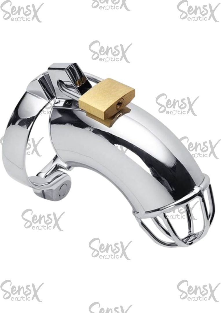 Rouge Cuir - Jaula de castidad hombre con anillo de gallo Lancelot