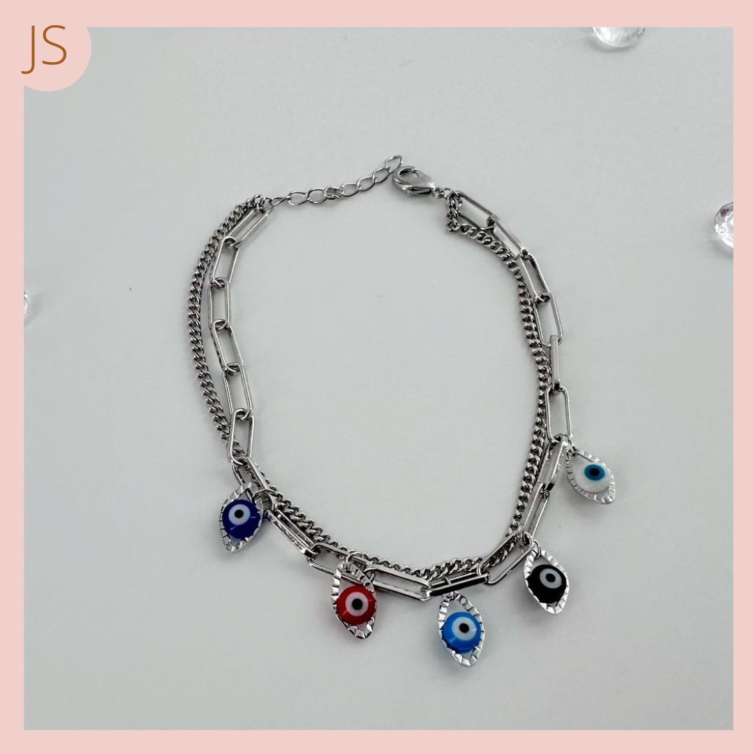 TOBILLERA RODINADA 2 LINEAS ESLABON 