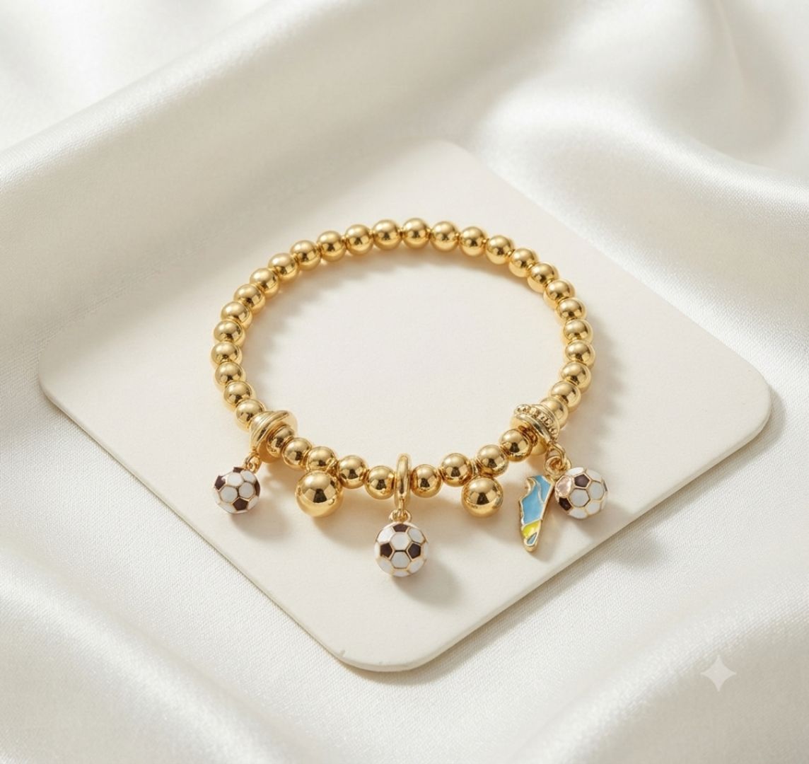 Pulsera en rodio futbol 