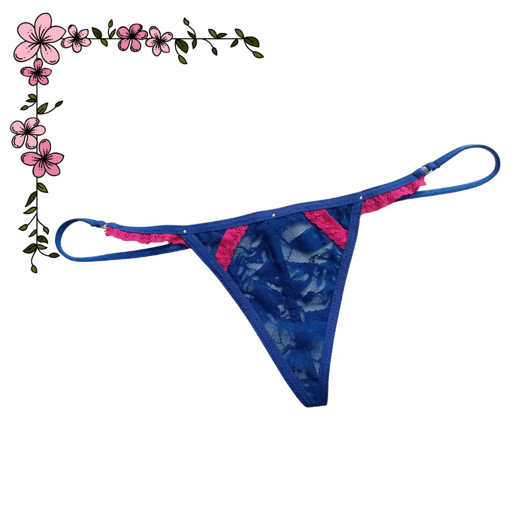 Tanga hilo encaje combinado 