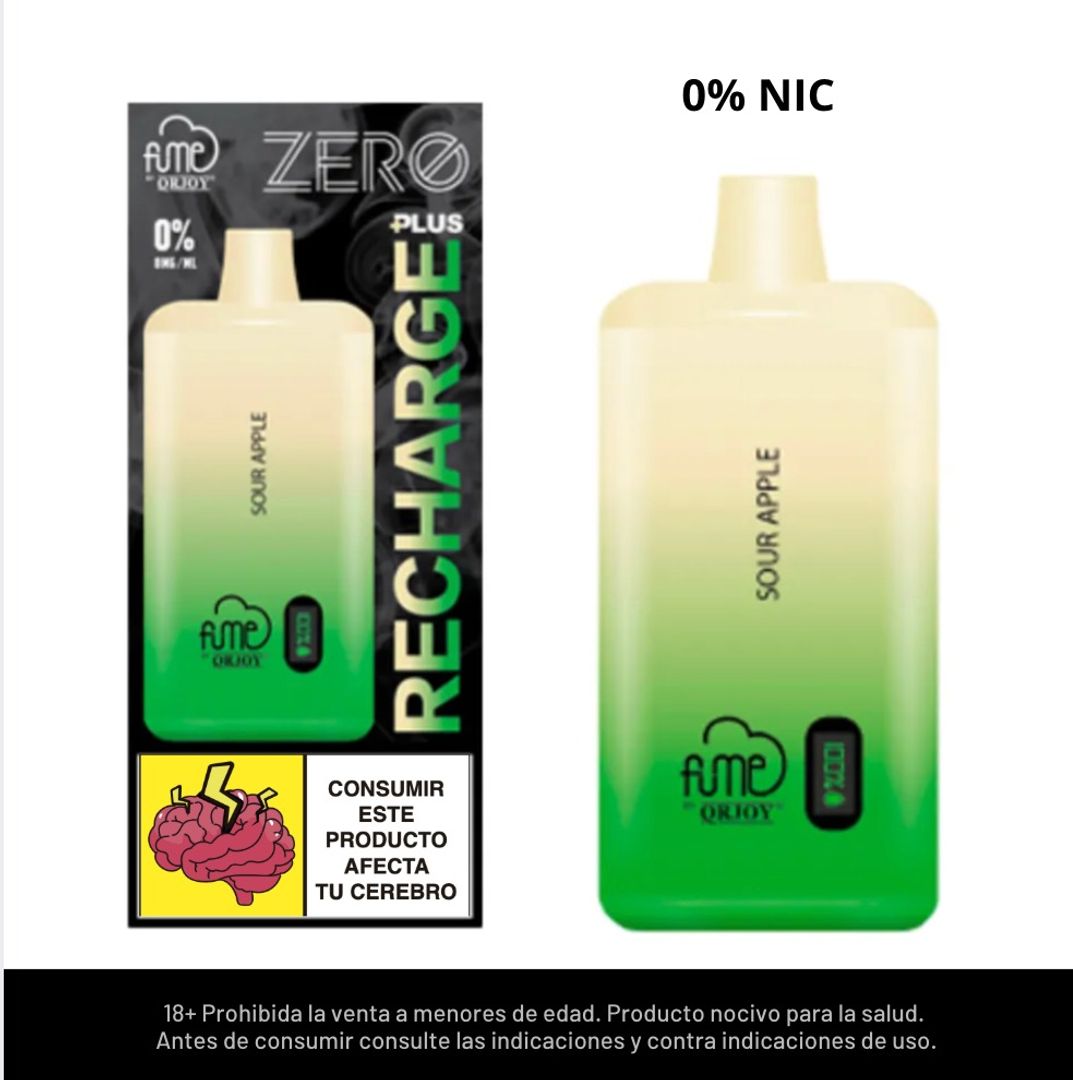 Fume Recharge Plus Sour Apple Zero 0% Nic 
