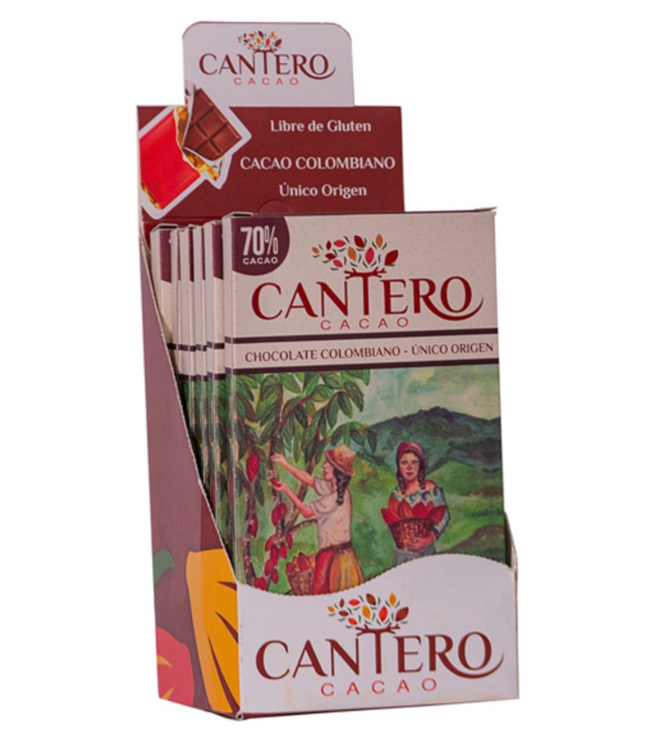 BARRA CACAO 70% 50 GR CANTERO