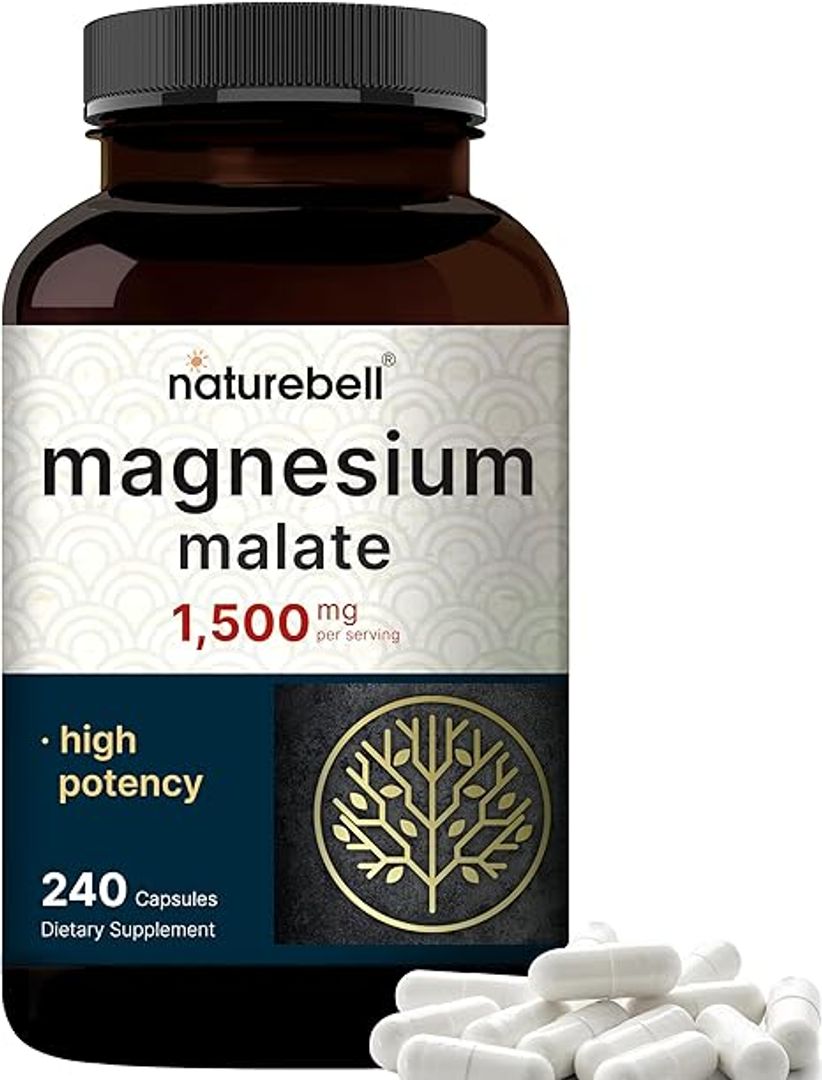 Magnesio Malato 1,500mg 240 cápsulas Naturebell