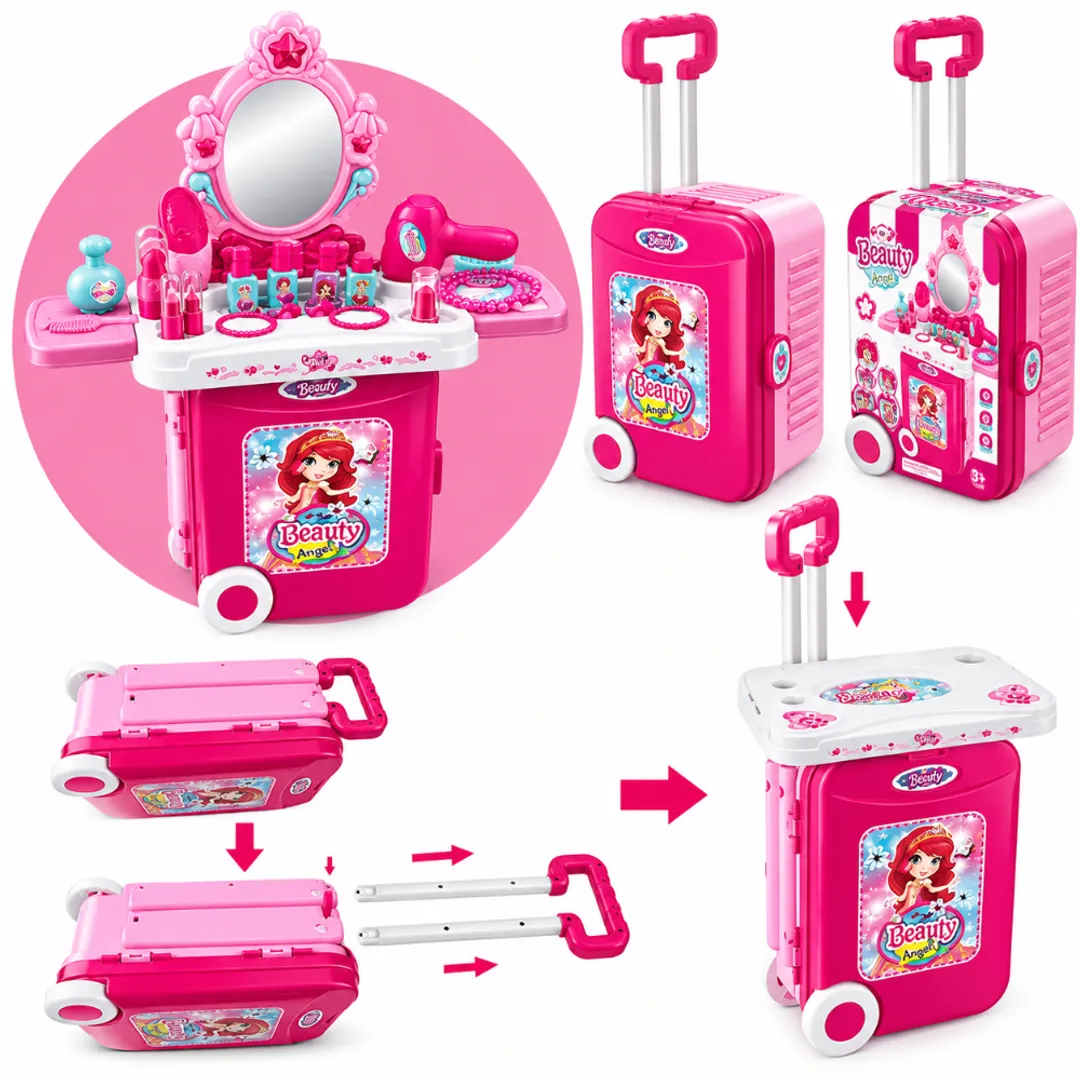 JUGUETE MALETA DE BELLEZA PRINCESA 3 EN 1