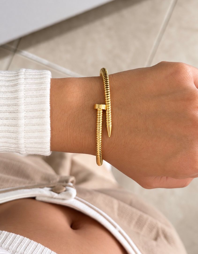 Pulsera cartier martillada