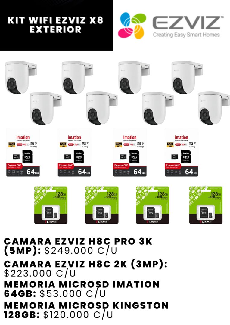 KIT WIFI EZVIZ X8 EXTERIOR