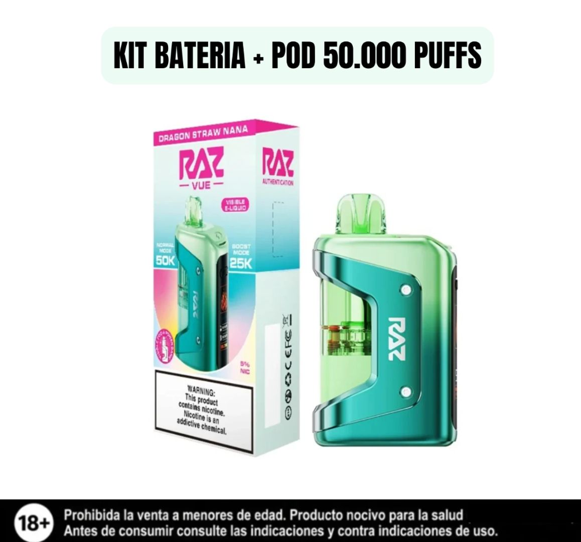 Raz Kit Dragon Straw Nana 50.000 Puffs