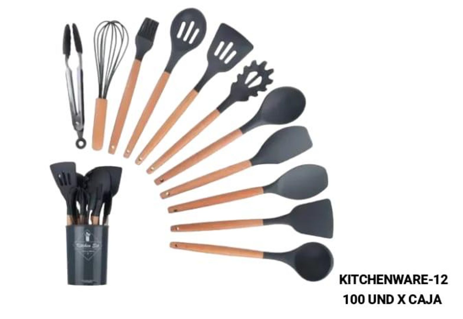 SET UTENSILIOS  DE COCINA KITCHENWARE 12 P