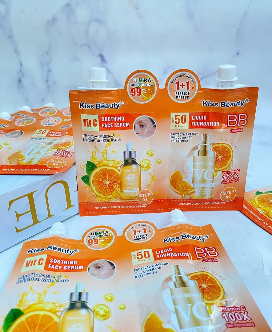 SERUM Y BASE VITAMINA C KISS BEAUTY