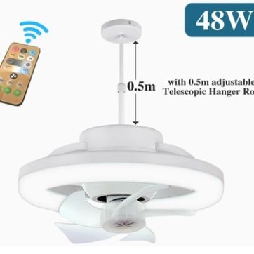  lámpara de iluminación, ventiladores silenciosos para el hogar 48 W E27 - imagen 1