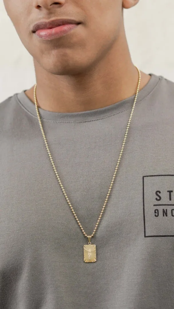 Cadena militar y dije placa 