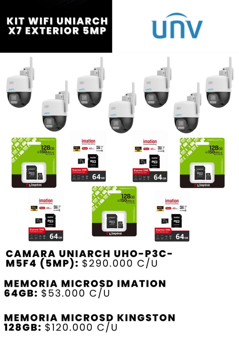 KIT WIFI UNIARCH X7 EXTERIOR 5MP