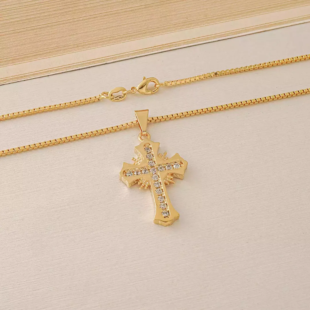 D Cruz Sagrada Circonias Cristal