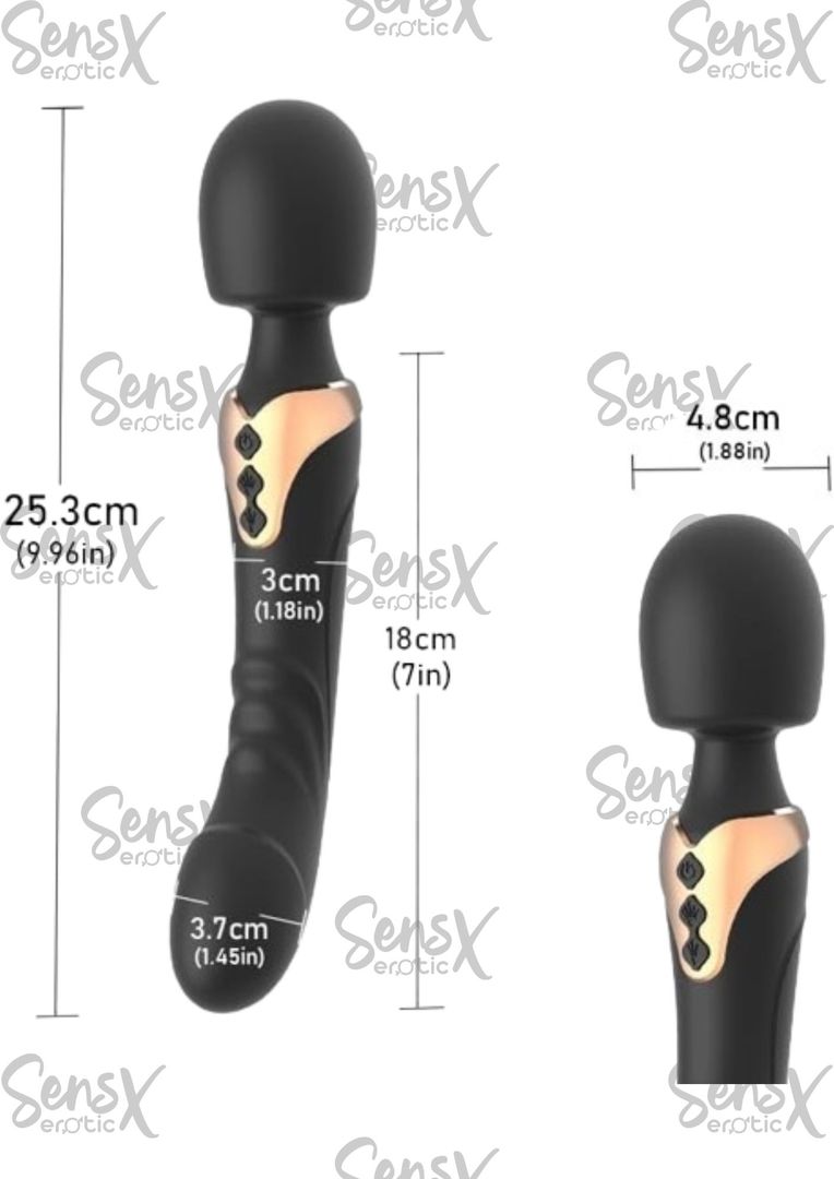 Vibrador 2 en 1 con varita personal y vibradores de punto G