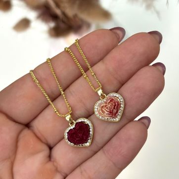 Imagen del producto Cadena corazón rosa 