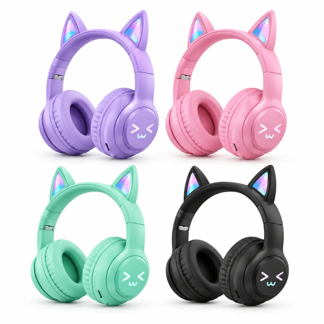 AUDIFONOS INALAMBRIOS BLUETOOTH RGB CAT EAR SY-BT618