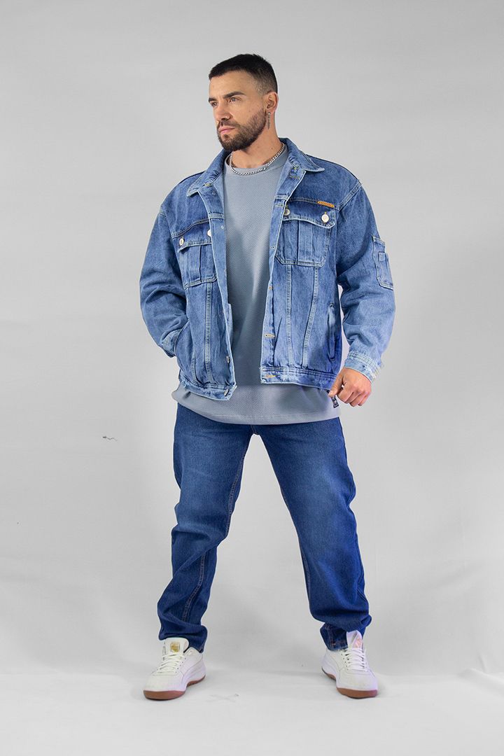 CHAQUETA OVERSIZE AZUL 