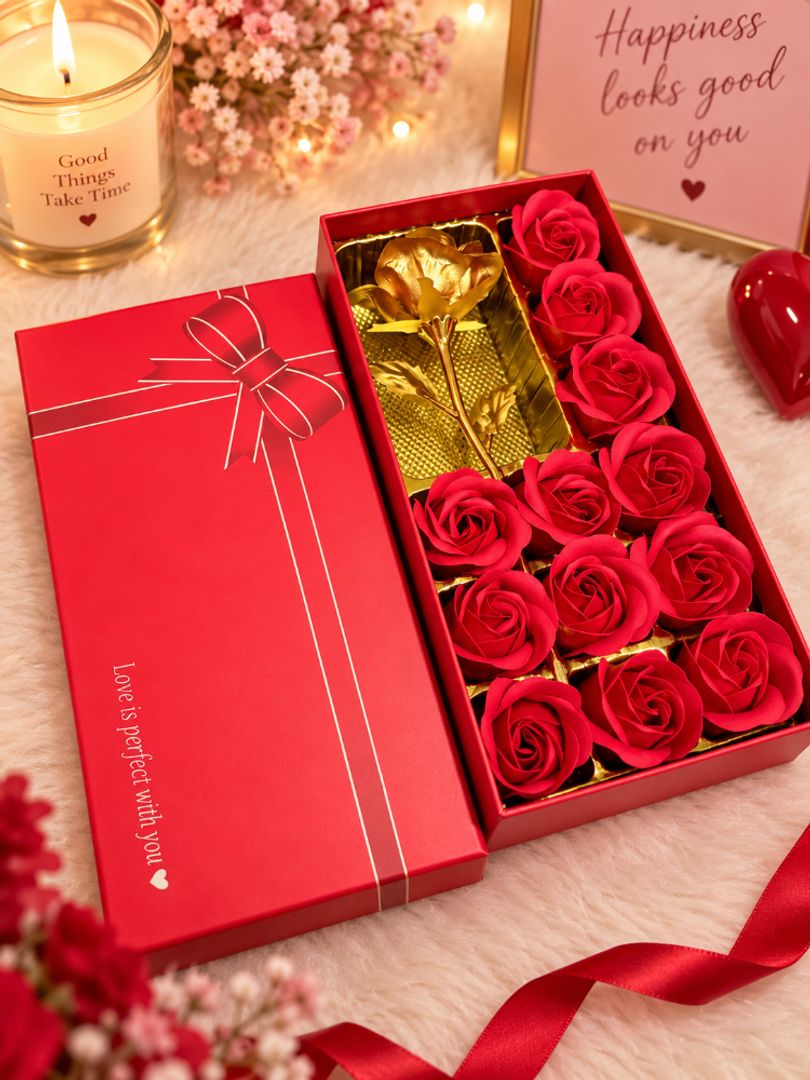 Cajita rosas de jabon