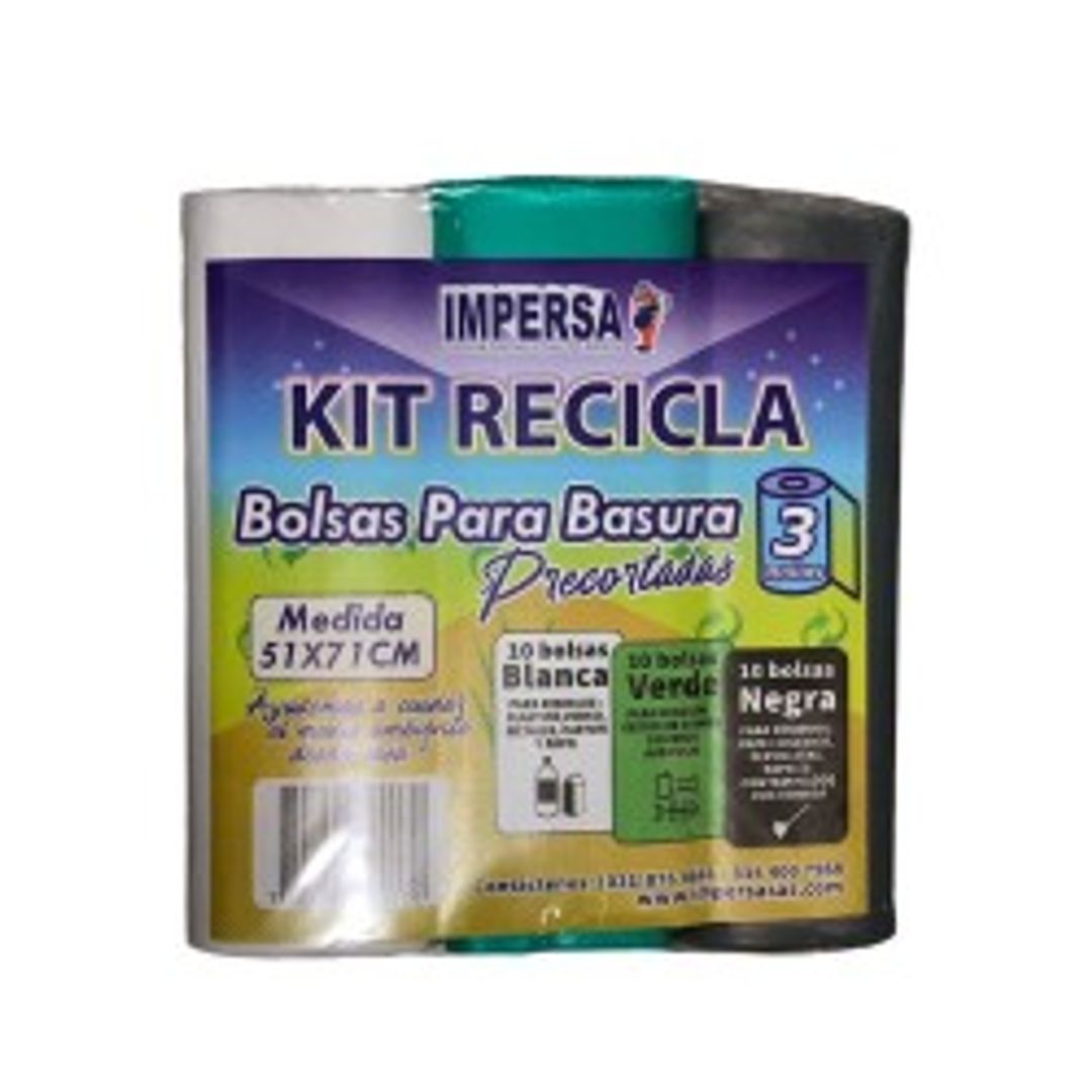 BOLSAS IMPERSA KIT*3*51X71CM