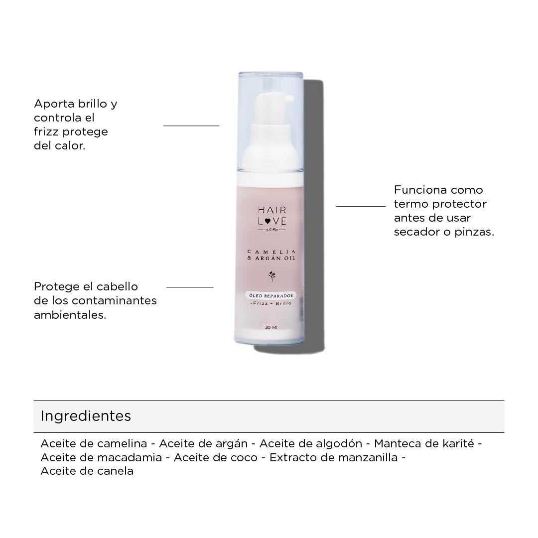 Kit capilar Elixir by la maga Mascarilla + Aceite capilar de Camelia y Argán