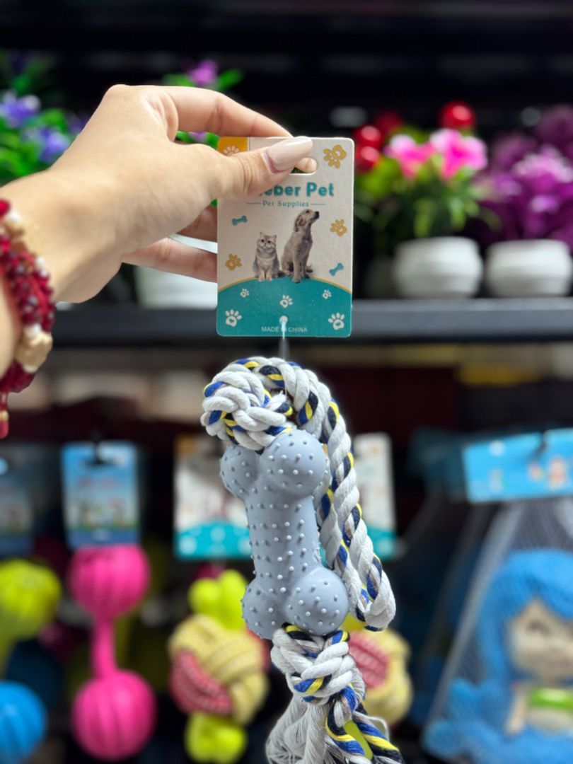 Hueso Texturizado con Cuerda de Agarre