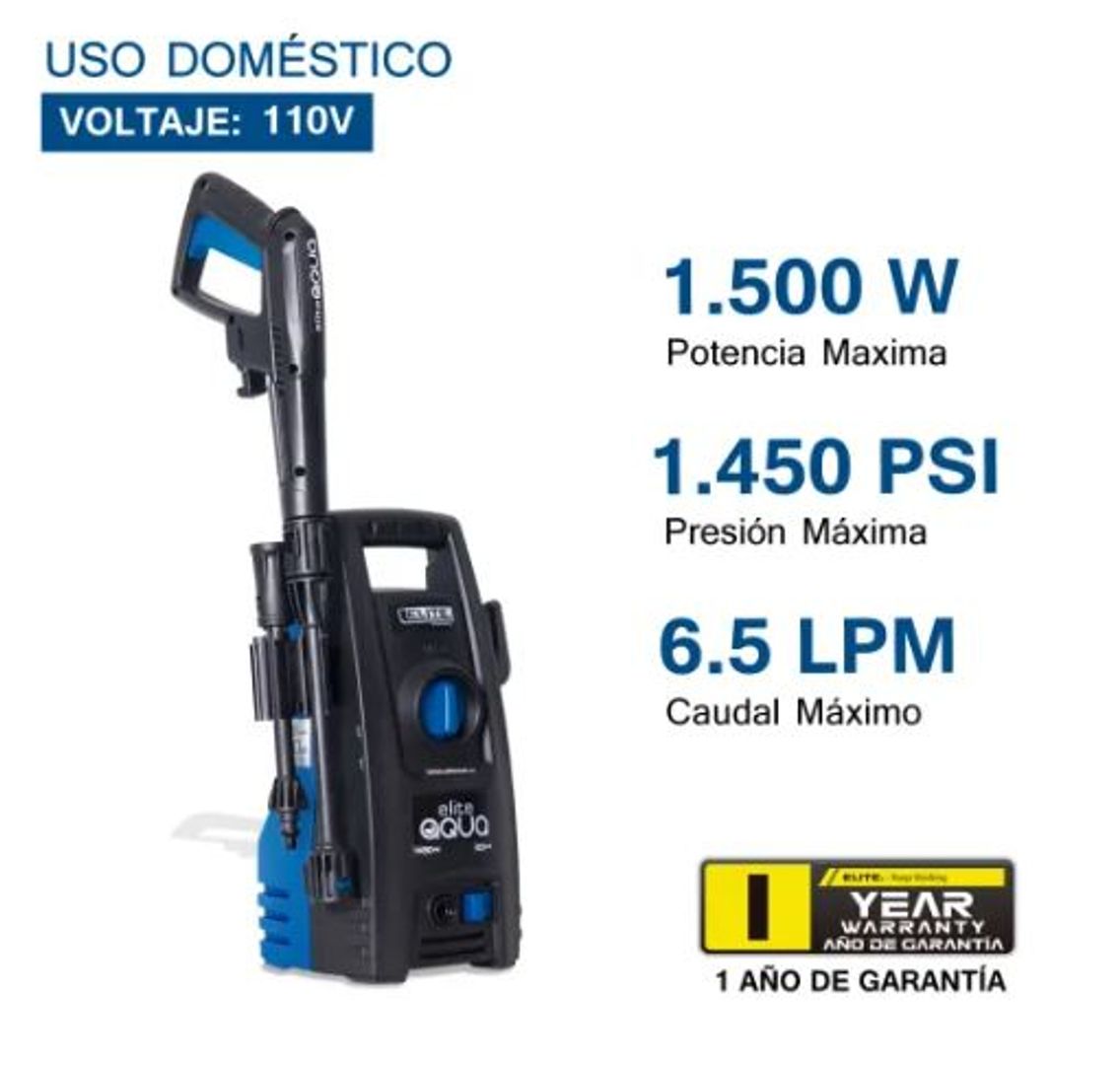 HIDROLAVADORA ELECTRICA 1500W 1450 PSI PW1565