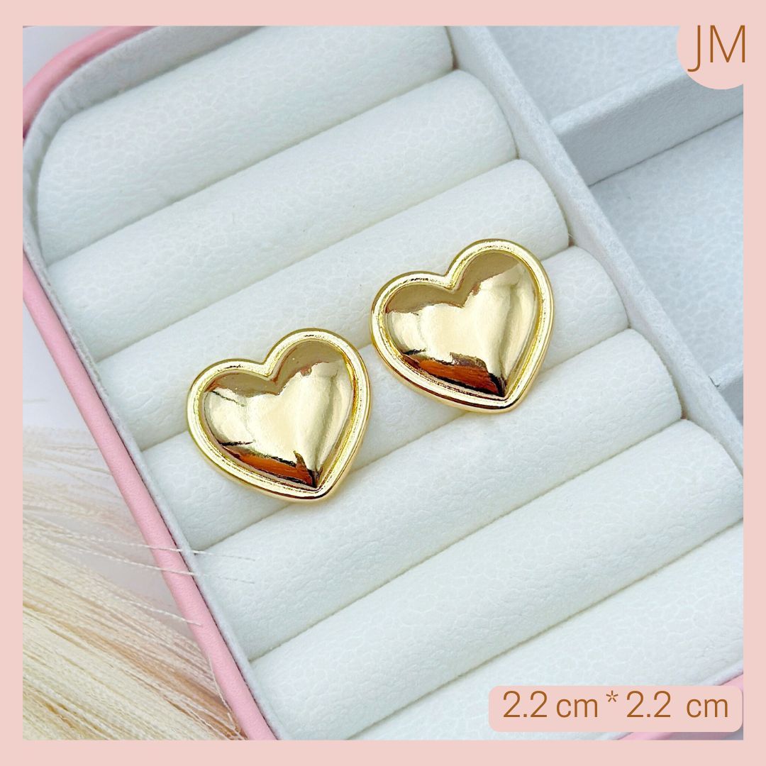 Topos Corazón Rodio Dorado