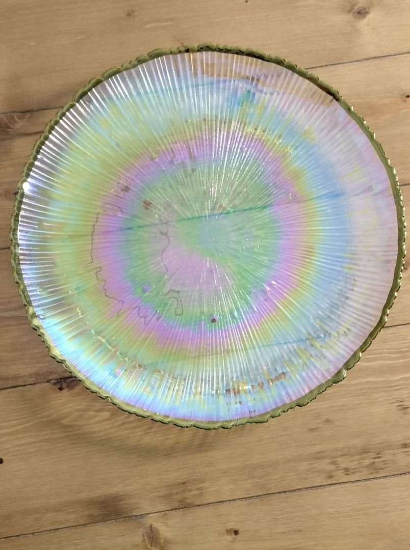 PLATO BASE TORNASOL ORILLO DORADO