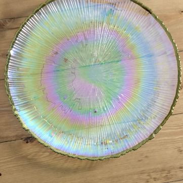 PLATO BASE TORNASOL ORILLO DORADO - imagen 1