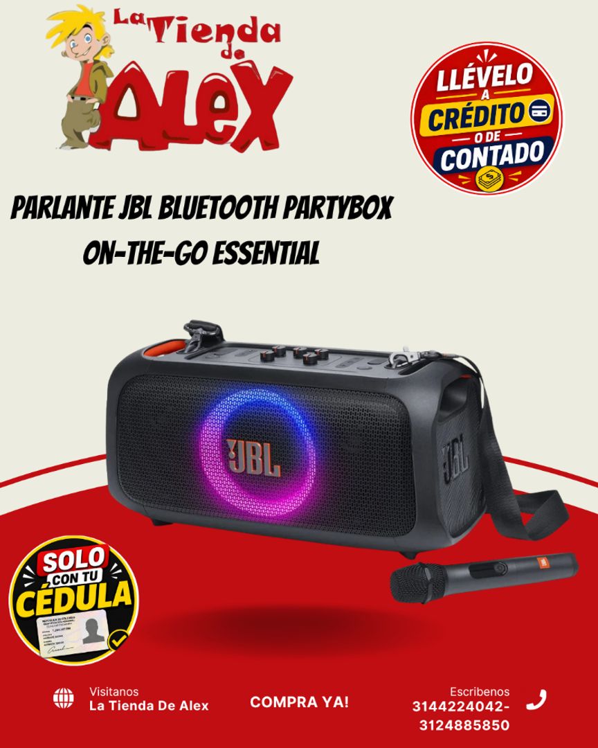 Parlante JBL Bluetooth Partybox On-The-Go Essential