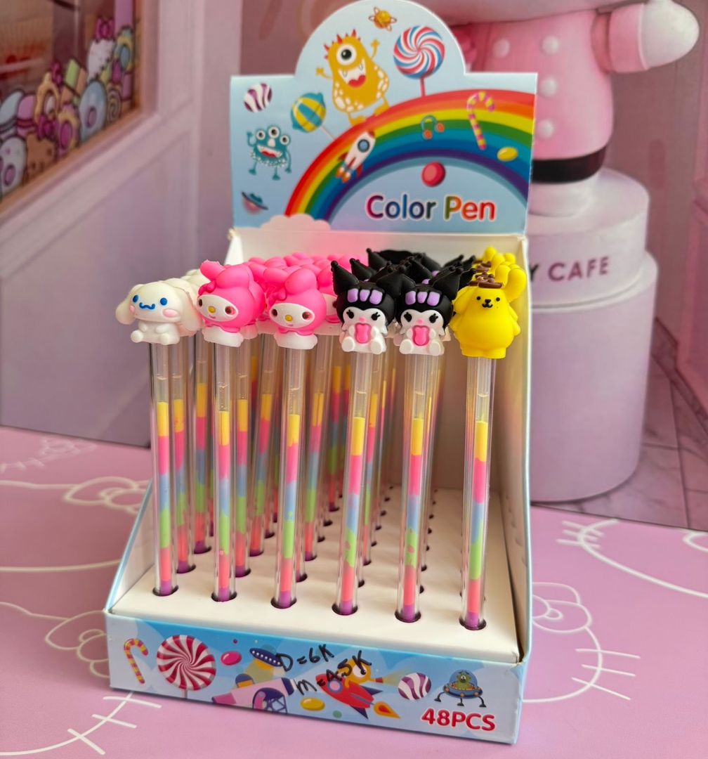 Lapiceros arcoíris Sanrio 