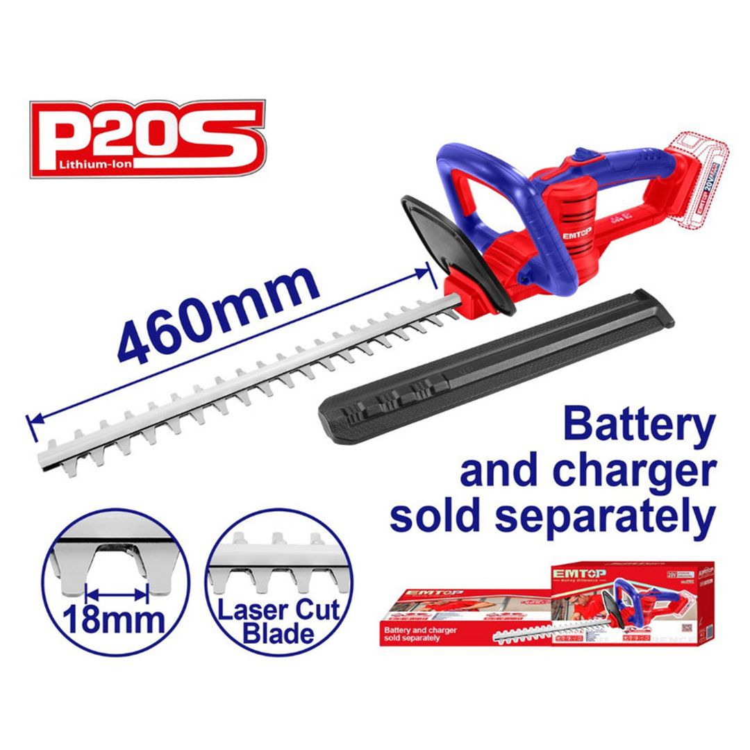 EMTOP CORTASETOS 460MM INALAM 20V NO INCLUYE BATERIA NI CARGADOR SUPER EMTOP