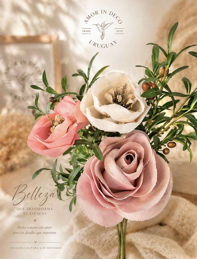 Rosa tela mediana 