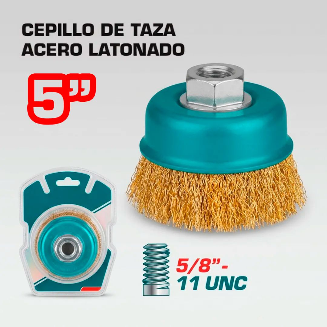 CEPILLO COPA DE BRONCE 5" x 5/8