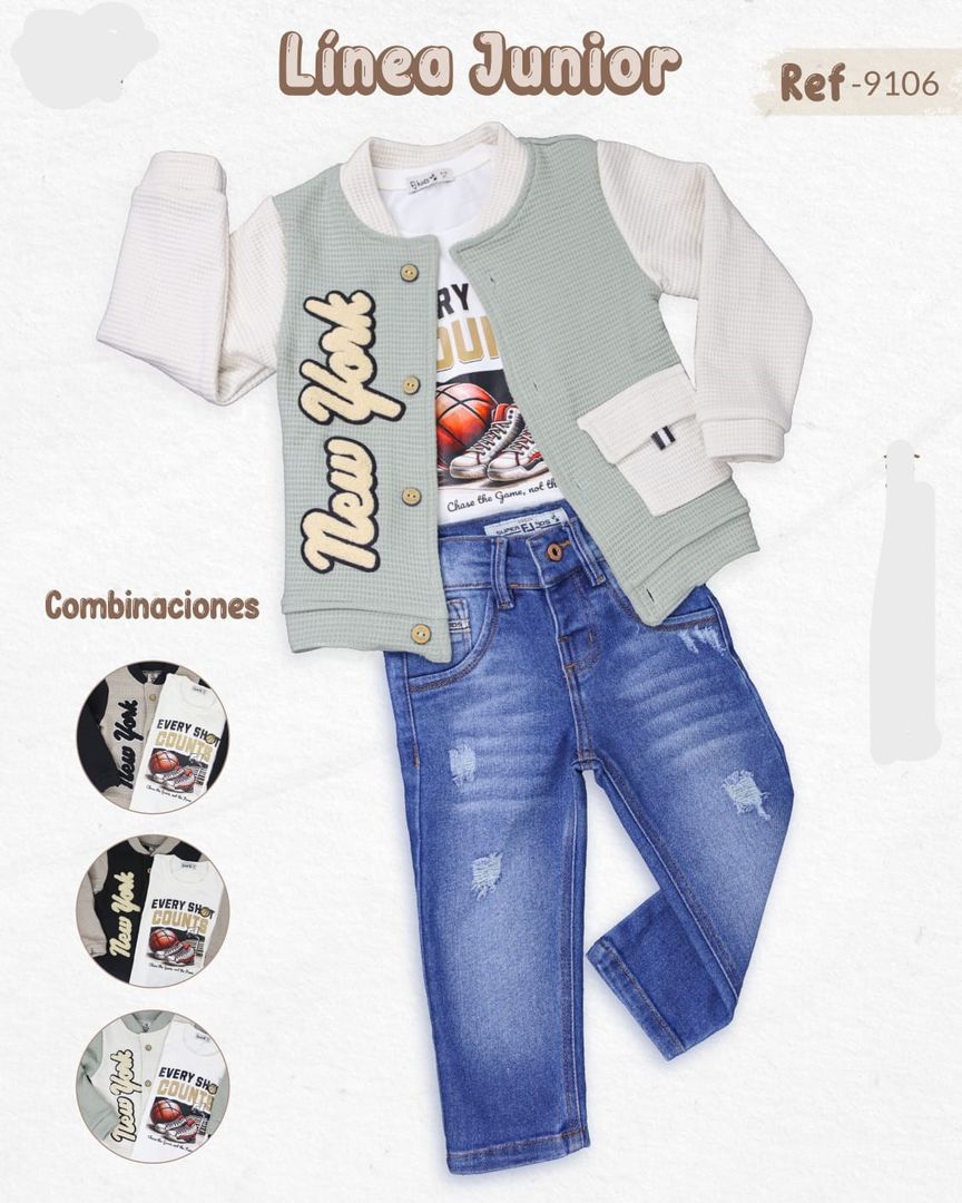 Conjunto tres piezas para niño
