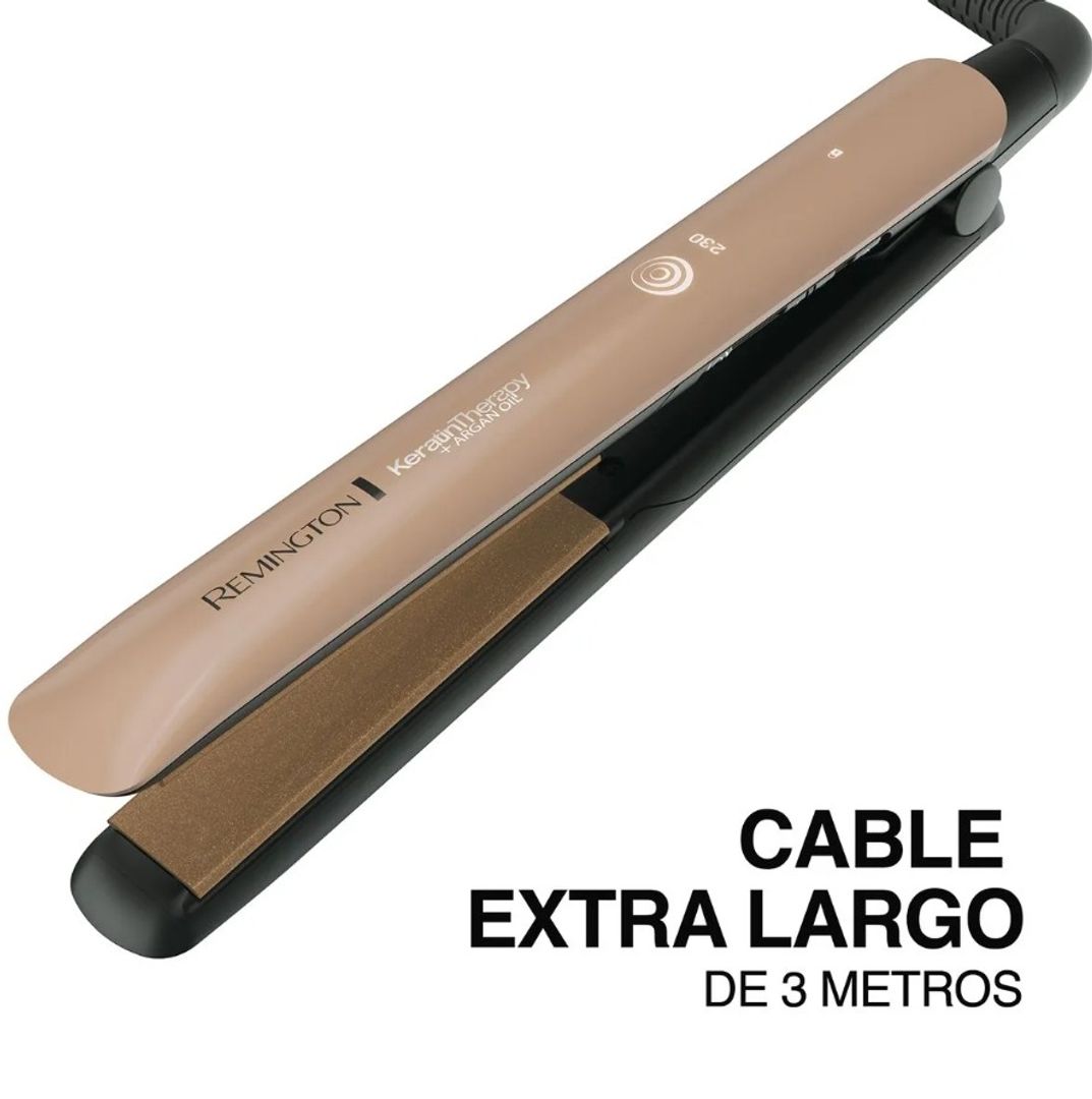 PLANCHA ALISADORA REMINGTON - KERATINA Y ACEITE DE ARGÁN S8599