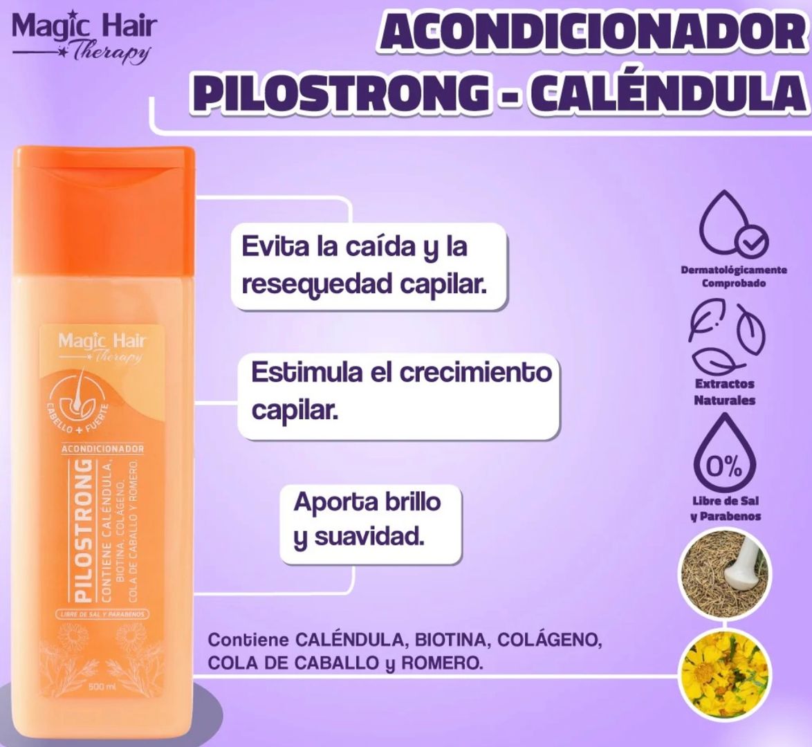 Acondicionador pilostrong-caléndula 