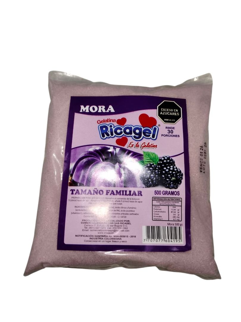 GELATINA RICAGEL MORA*500G