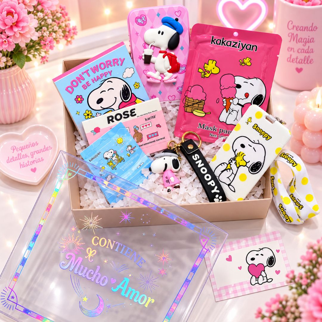 Caja regalo Snoopy acetato 