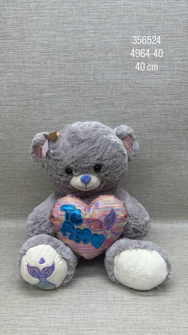 OSO CON CORAZÓN DE SIRENA 40 CM