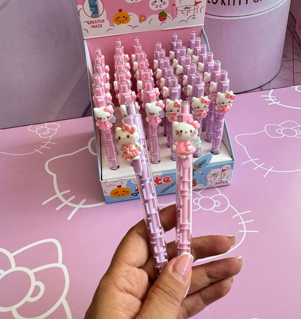 Lapiceros anti estrés hello kitty 
