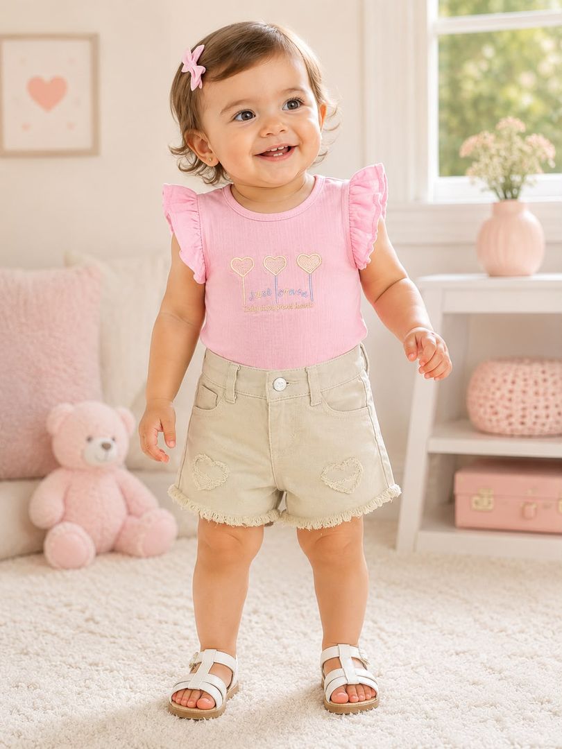 Conjunto short bebita