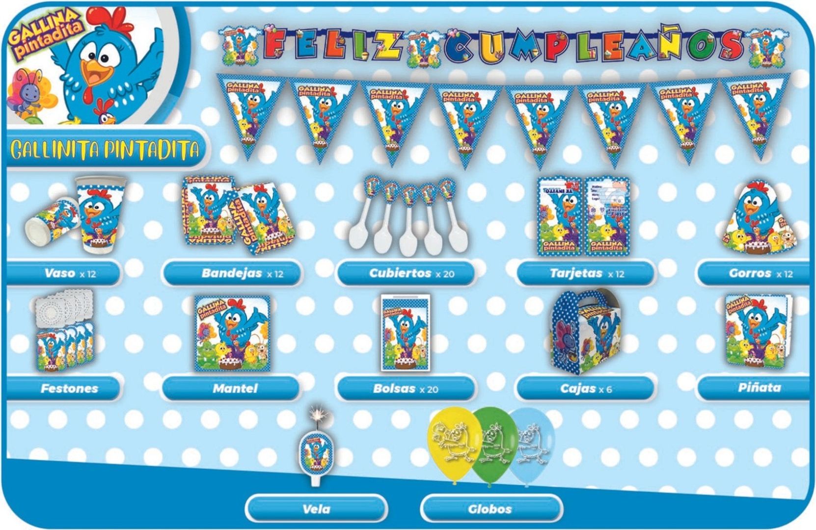 DECORACIÓN GALLINA PINTADITA