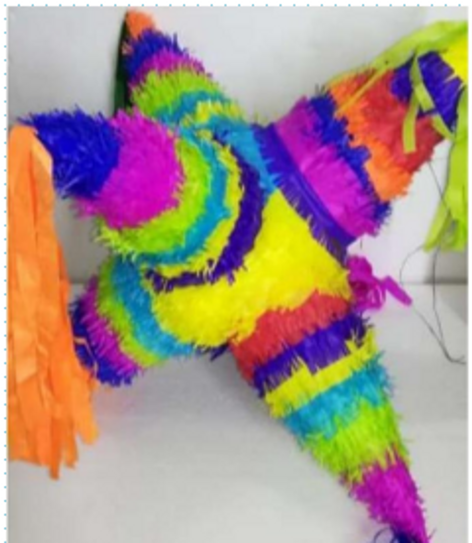 PIÑATA DE PAPEL ESTRELLA DE COLORES 